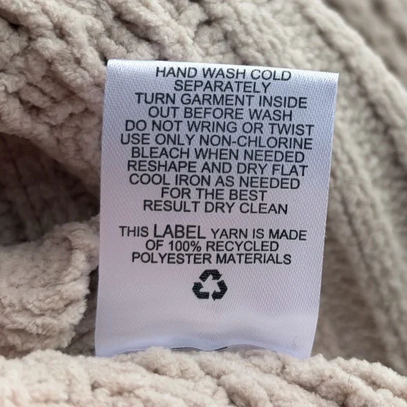 🆕 Pink Rose Blush Chenille Waffle Knit Oversized Sweater XS Cozy Ribbed Hem Chic - Picture 17 of 17